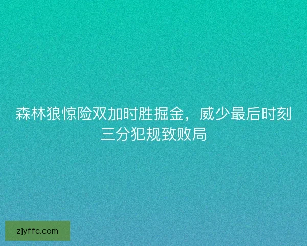 森林狼惊险双加时胜掘金，威少最后时刻三分犯规致败局