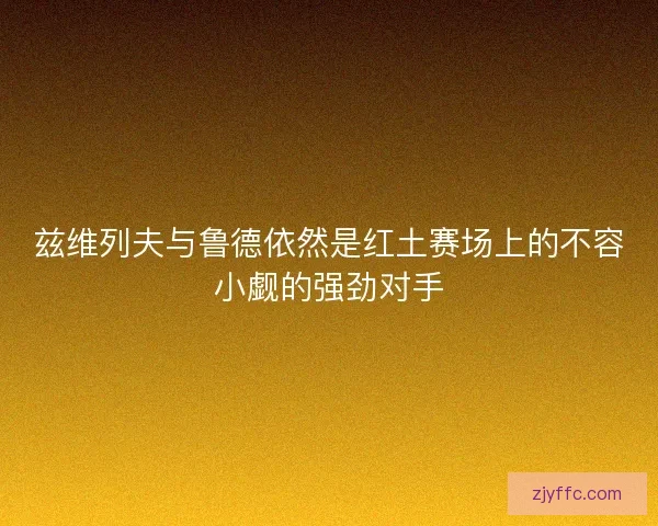 兹维列夫与鲁德依然是红土赛场上的不容小觑的强劲对手